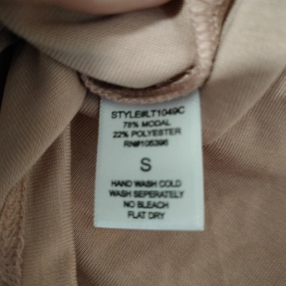 Tricot by C'est Toi Blush Dusty Pink Size Small Tie Front Dolman Top Blouse - Picture 7 of 7